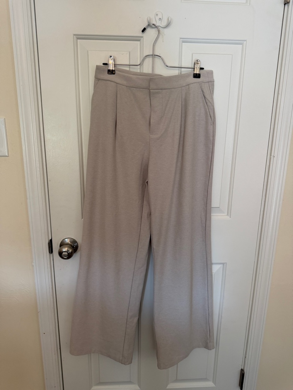 Vuori Wide Leg Pants in Light Taupe